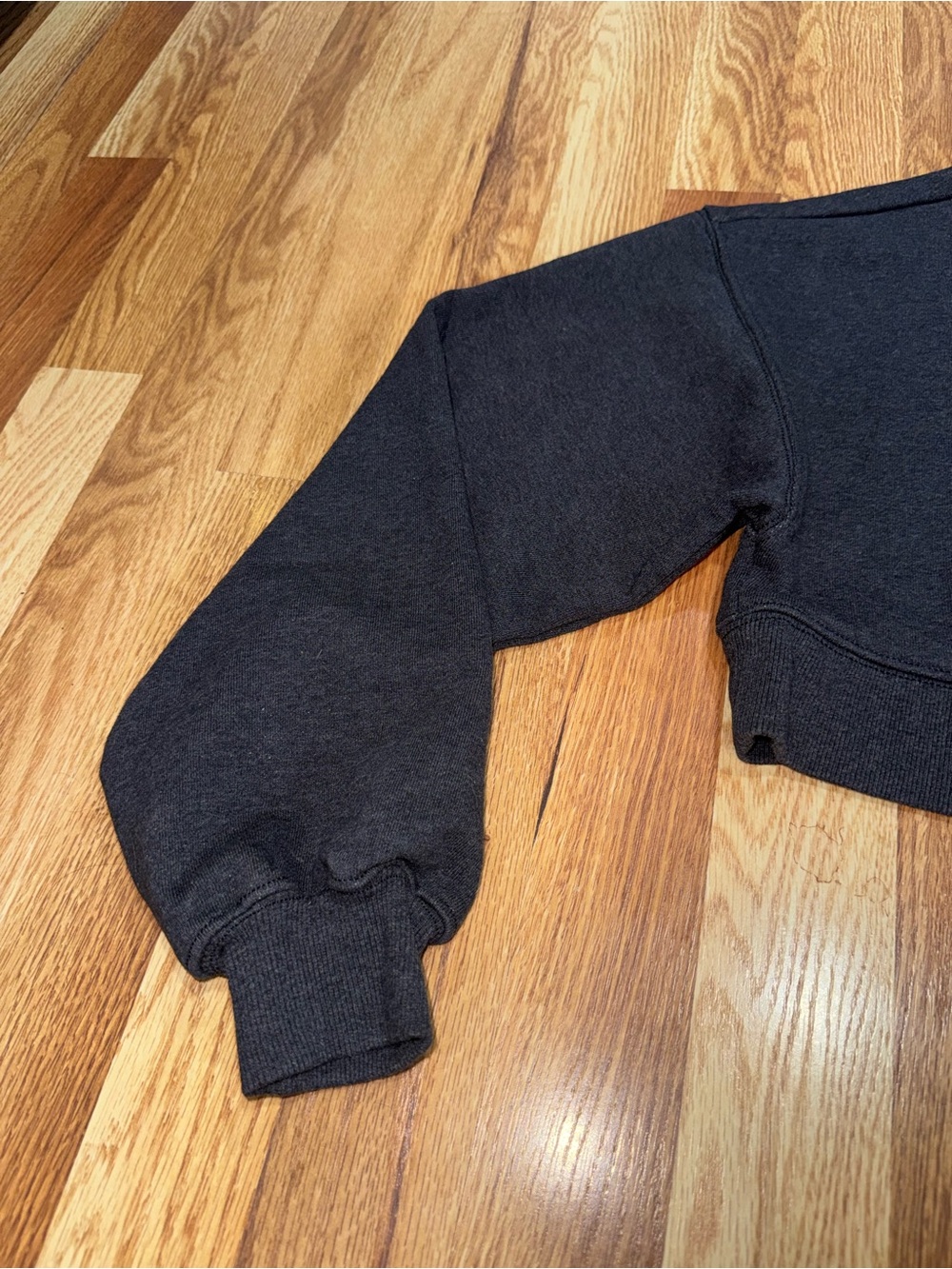 Gymshark Rest Day Sweats Cropped Pullover Sweatshirt Dark Gray Marl Size Small - Picture 8 of 11